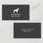 Carte De Visite Silhouette de Pinscher Nain (Devant / Derrière)