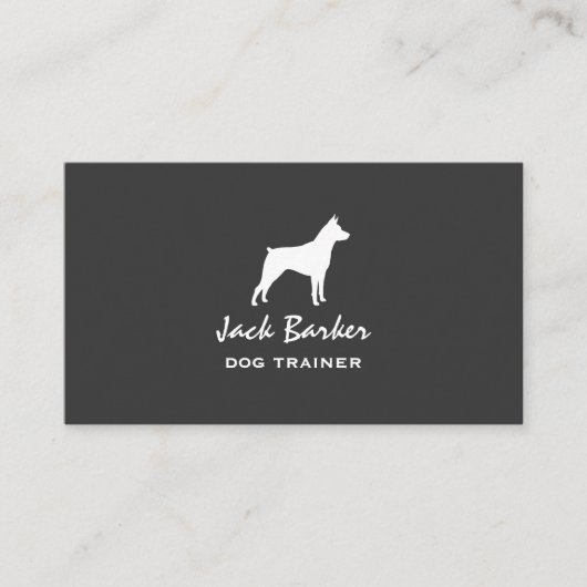 Carte De Visite Silhouette de Pinscher Nain (Devant)