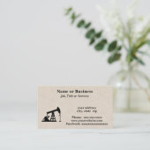 Carte De Visite Silhouette de plate-forme à huile (Debout devant)