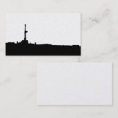 Carte De Visite Silhouette de plate-forme de forage (Devant / Derrière)