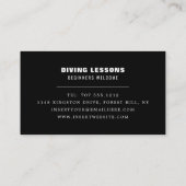 Carte De Visite Silhouette de plongée profonde, instructeur de plo (Dos)