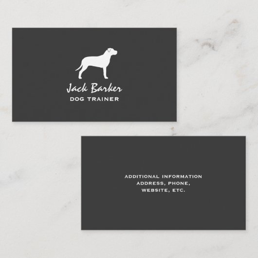 Carte De Visite Silhouette de pointe (Devant / Derrière)