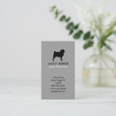 Carte De Visite Silhouette de Pug (Debout devant)