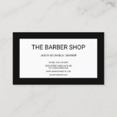 Carte De Visite Silhouette de salon de coiffure classique (Dos)