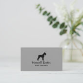 Carte De Visite Silhouette de Schnauzer géant (Debout devant)