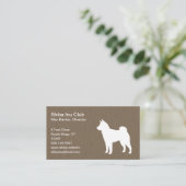 Carte De Visite Silhouette de Shiba Inu (Debout devant)