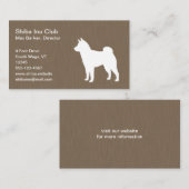 Carte De Visite Silhouette de Shiba Inu (Devant / Derrière)