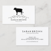 Carte De Visite Silhouette de vache (Devant / Derrière)