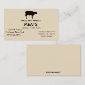 Carte De Visite Silhouette de vache noire (Devant / Derrière)