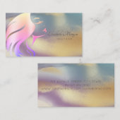 Carte De Visite Silhouette de visage de fille professionnelle coul (Devant / Derrière)