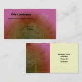 Carte De Visite Silhouette des arbres Design paysager (Devant / Derrière)