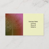 Carte De Visite Silhouette des arbres Design paysager (Dos)