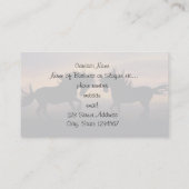 Carte De Visite Silhouette des chevaux sauvages (Dos)