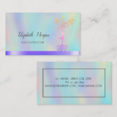 Carte De Visite Silhouette des femmes cool, Yoga holographique (Devant / Derrière)