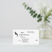 Carte De Visite Silhouette des mouettes (Debout devant)