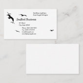 Carte De Visite Silhouette des mouettes (Devant / Derrière)