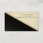 Carte De Visite Silhouette d'or élégant, Yoga (Dos)