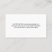 Carte De Visite Silhouette du bétail | Agriculture (Dos)