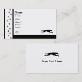 Carte De Visite Silhouette du chien de course Greyhound (Devant / Derrière)