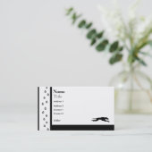 Carte De Visite Silhouette du chien de course Greyhound (Debout devant)