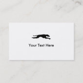 Carte De Visite Silhouette du chien de course Greyhound (Dos)