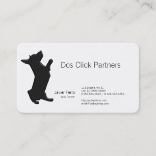 Carte De Visite Silhouette du chien mendiant