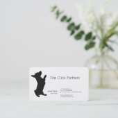 Carte De Visite Silhouette du chien mendiant (Debout devant)