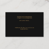 Carte De Visite Silhouette du corps de papillon d'or (Dos)