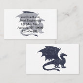 Carte De Visite Silhouette du dragon - Choisir la couleur arrière  (Devant / Derrière)