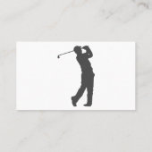 Carte De Visite Silhouette du joueur de golf (Dos)