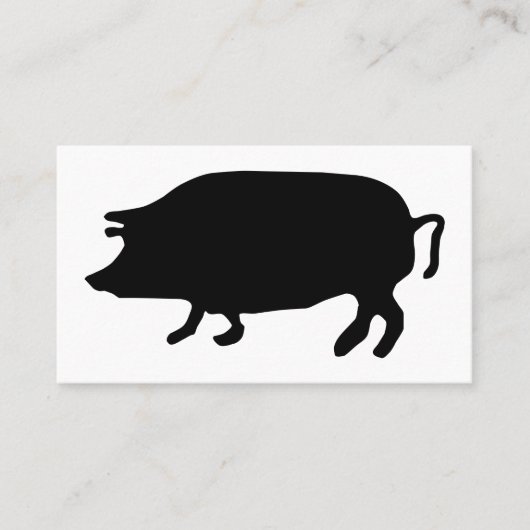 Carte De Visite Silhouette du porc (Devant)