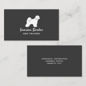 Carte De Visite Silhouette du Terrier tibétain | Soins aux animaux (Devant / Derrière)