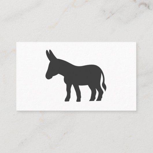 Carte De Visite Silhouette d'une mule (Dos)