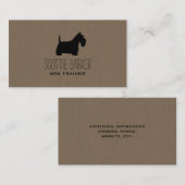 Carte De Visite Silhouette écossaise Terrier | Chien écossais (Devant / Derrière)