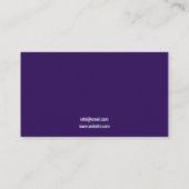 Carte De Visite Silhouette équine du cheval pourpre au crépuscule (Dos)