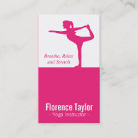 Silhouette étirée rose vif pour professeur de yoga