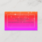 Carte De Visite Silhouette, Etoiles, Yoga, Arbre d'or cool (Dos)