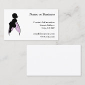 Carte De Visite Silhouette Fée assise (Devant / Derrière)