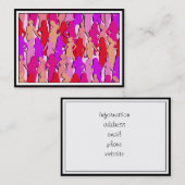 Carte De Visite Silhouette féminine rose (Devant / Derrière)