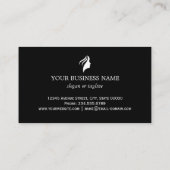 Carte De Visite Silhouette Femme Face Or Noir Blancs (Dos)