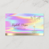 Carte De Visite Silhouette Femmes Arbre D'Or, Holographique (Devant)