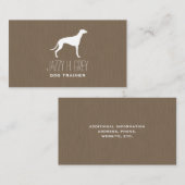 Carte De Visite Silhouette Greyhound (Devant / Derrière)