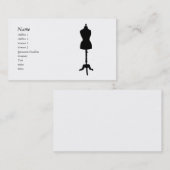 Carte De Visite Silhouette II de forme de robe (Devant / Derrière)