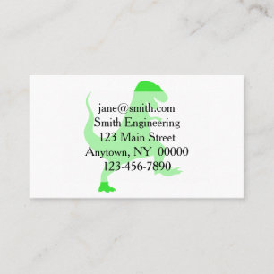 Carte De Visite Silhouette illustration of a tyrannosaure rex