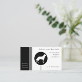 Carte De Visite Silhouette Malinois moderne Noir Blanc (Debout devant)