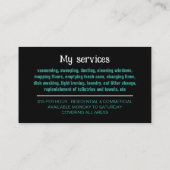 Carte De Visite Silhouette, Ménagère, Ménagère (Dos)