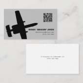 Carte De Visite Silhouette moderne A-10 gris (Devant / Derrière)