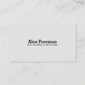 Carte De Visite Silhouette moderne Black and Grey Dog Walker (Dos)