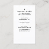 Carte De Visite Silhouette moderne marcheur de chien Sitter de chi (Dos)