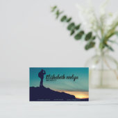 Carte De Visite silhouette montagneuse (Debout devant)